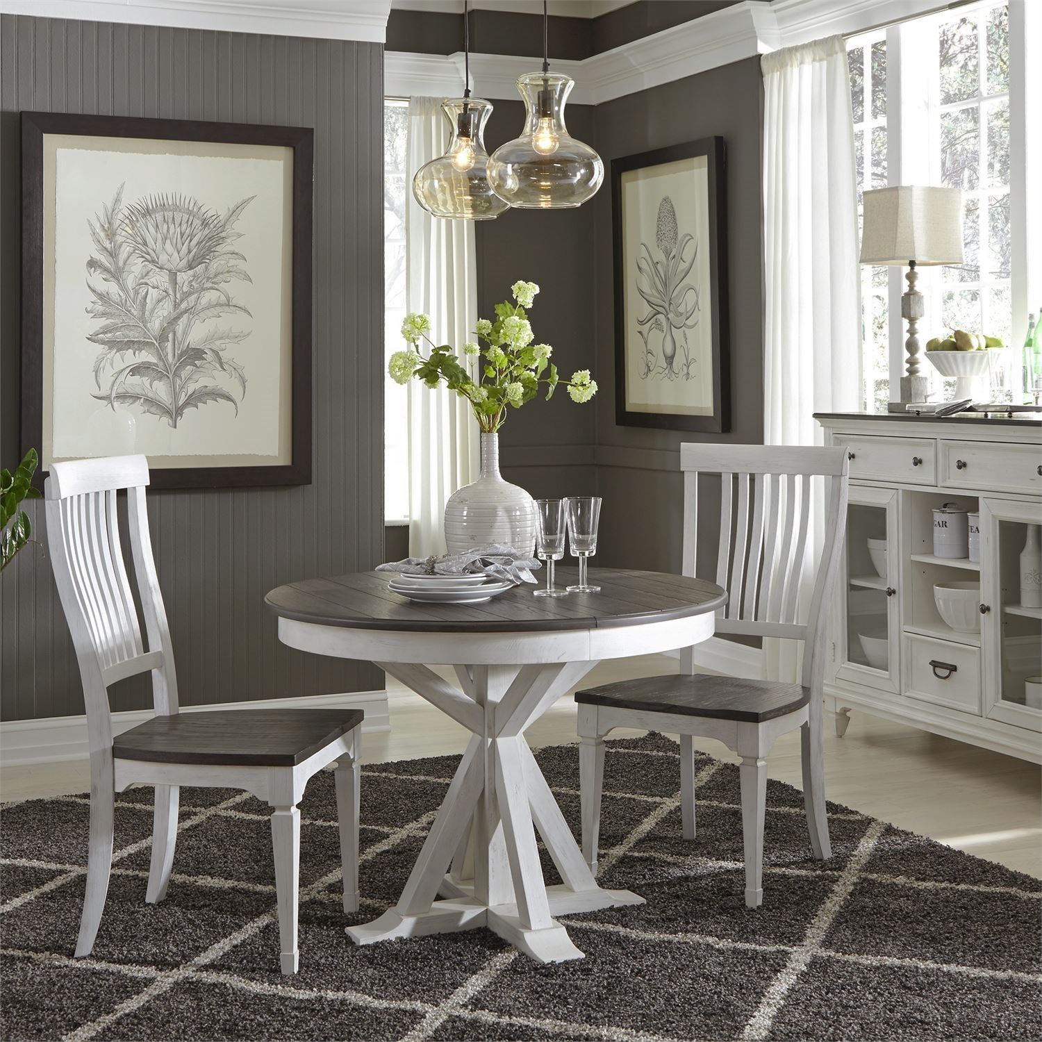 Liberty Furniture Allyson Park 417 DR PDS Cottage Style Round